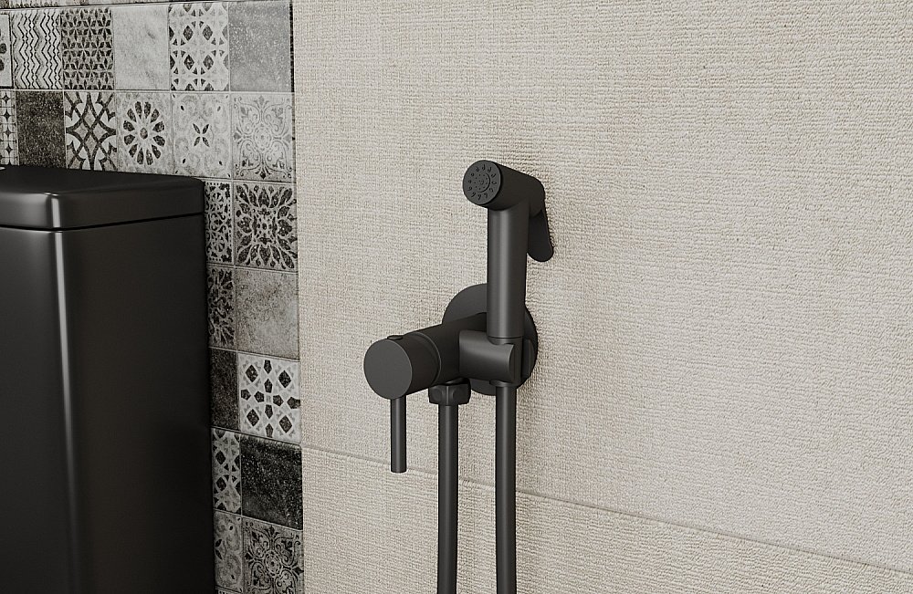 Гигиенический душ Bravat D9151BW-ENG черный купить в интернет-магазине сантехники Sanbest