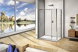 Душевой уголок Good door ORION WTW-PD+SP 110x80 прозрачный купить в интернет-магазине Sanbest