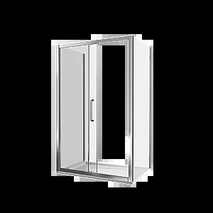 Душевой уголок Good Door Neo WTW+SP+SP 130х90 стекло прозрачное/профиль хром купить в интернет-магазине Sanbest