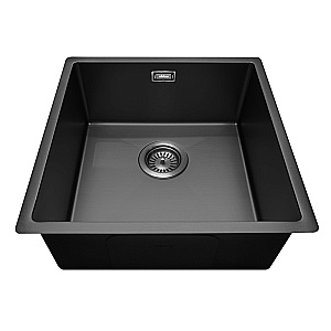 Кухонная мойка ABBER Wasser Kreis 44 AF2195MB черная матовая купить в интернет-магазине сантехники Sanbest