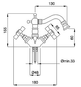 Смеситель для биде Migliore Princeton ML.PRN-844 золото купить в интернет-магазине сантехники Sanbest
