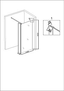 Душевое ограждение Niagara Nova NG-644-11GOLD 110х195 купить в интернет-магазине Sanbest