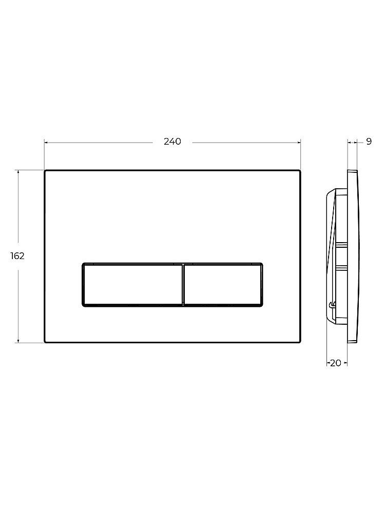 Кнопка для инсталляции Cezares SLIDER-BTN-01 хром купить в интернет-магазине сантехники Sanbest
