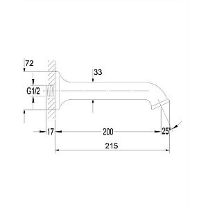 Излив OMNIRES Z22CR купить в интернет-магазине сантехники Sanbest
