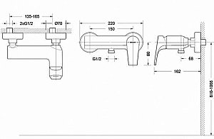Смеситель для душа Bravat VEGA F9119177CP-01 купить в интернет-магазине сантехники Sanbest
