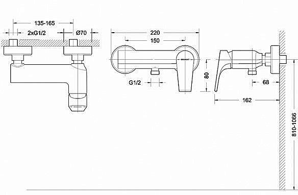 Смеситель для душа Bravat VEGA F9119177CP-01 купить в интернет-магазине сантехники Sanbest