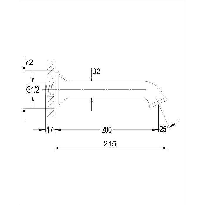 Излив OMNIRES Z22CR купить в интернет-магазине сантехники Sanbest