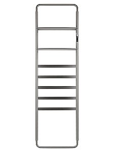 Полотенцесушитель электрический WONZON & WOGHAND DÜSSELDORF, Брашированный никель (WW-A205-BR) купить в интернет-магазине сантехники Sanbest