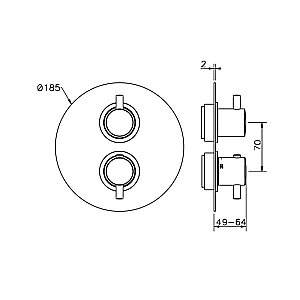 Смеситель для душа Cisal LESS NEW LN01820021 хром купить в интернет-магазине сантехники Sanbest