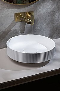 Раковина Boheme Corian 40 801-R-MW белая матовая купить в интернет-магазине Sanbest