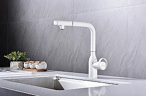 Смеситель для кухни Paulmark Urban Ur213104-WH белый матовый купить в интернет-магазине сантехники Sanbest