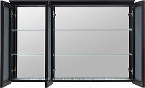 Зеркальный шкаф De Aqua Алюминиум 261762 120 черный купить в интернет-магазине сантехники Sanbest