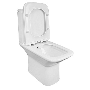 Унитаз напольный Azario Formal AZ-1353B белый, безободковый, с бачком, с крышкой микролифт купить в интернет-магазине Sanbest
