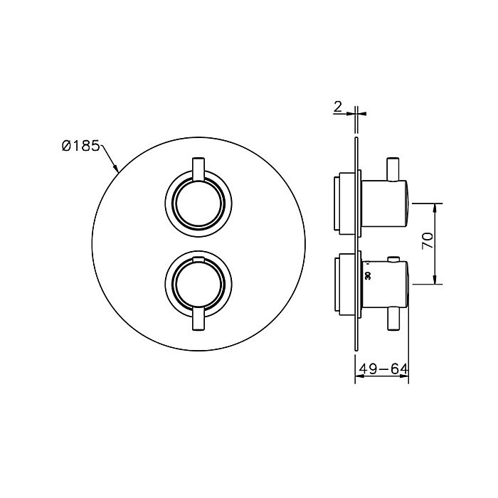 Смеситель для душа Cisal LESS NEW LN01820021 хром купить в интернет-магазине сантехники Sanbest