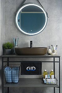 Раковина накладная Gid Lago 61 Br1346 53342 коричневая матовая купить в интернет-магазине Sanbest