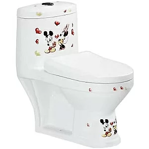Унитаз-моноблок SantiLine SL-5015W белый без декора, безободковый, с крышкой микролифт купить в интернет-магазине Sanbest