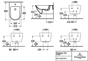 Биде подвесное Villeroy&Boch Subway 3.0 447000R1 альпийский белый купить в интернет-магазине Sanbest