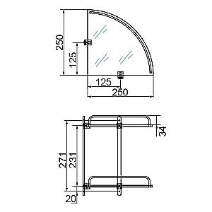 Полка Veragio Gifortes VR.GFT-9032.CR купить в интернет-магазине сантехники Sanbest