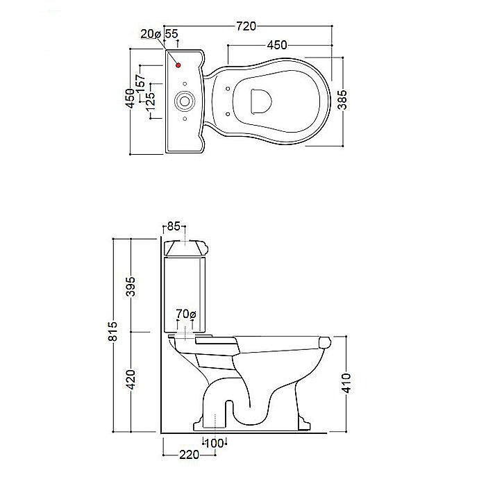 Унитаз напольный Kerasan Retro 1012 с бачком 1081 Белый/кнопка золото купить в интернет-магазине Sanbest