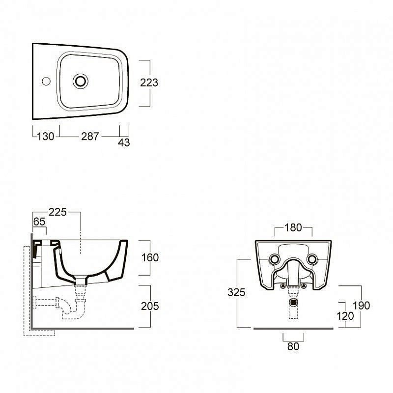 Биде подвесное SIMAS Degrad DE29 купить в интернет-магазине Sanbest