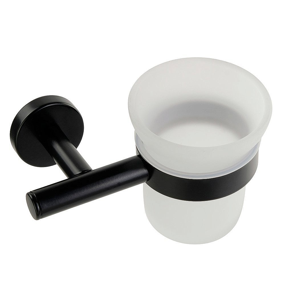 Стакан Migliore Fortis 31755 матовое стекло/черный купить в интернет-магазине сантехники Sanbest