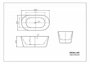 Акриловая ванна BelBagno BB306 148х79 купить в интернет-магазине Sanbest