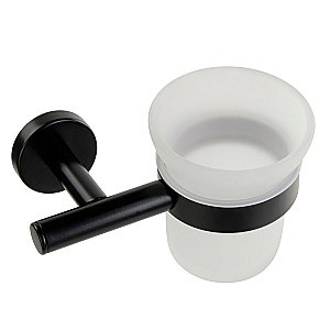 Стакан Migliore Fortis 31755 матовое стекло/черный купить в интернет-магазине сантехники Sanbest