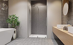 Душевая дверь Radaway Furo DWJ 140 стекло прозраное/профиль хром купить в интернет-магазине Sanbest