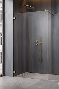 Душевое ограждение Radaway Essenza Pro Brushed Gold Walk-in 150 10103150-99-01 стекло прозрачное/профиль брашированное золото купить в интернет-магазине Sanbest