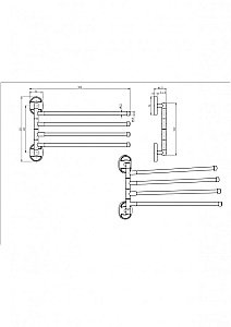 Полотенцедержатель CeramaLux Valencia 73214-4 хром купить в интернет-магазине сантехники Sanbest
