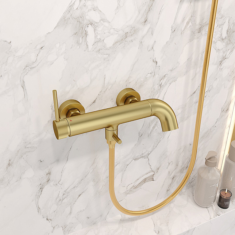 Смеситель для ванны Elghansa RADIANT XQ 2347181-MattGold матовое золото купить в интернет-магазине сантехники Sanbest