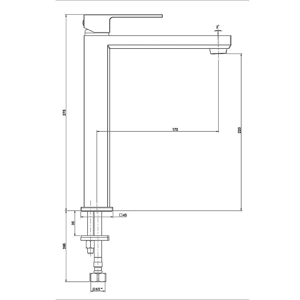Смеситель для раковины PAINI Grazia 21PZ205LL черный матовый купить в интернет-магазине сантехники Sanbest
