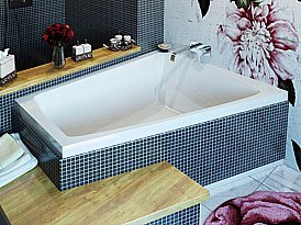 Ванна акриловая Vayer Trinity 160x120 правая купить в интернет-магазине сантехники Sanbest