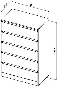 Комод Aquanet Сканди 302552 70 Дуб крафт для ванной в интернет-магазине сантехники Sanbest