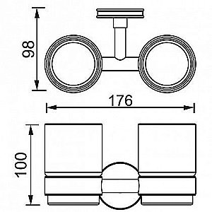 Стакан с держателем Aquanet 6384D купить в интернет-магазине сантехники Sanbest