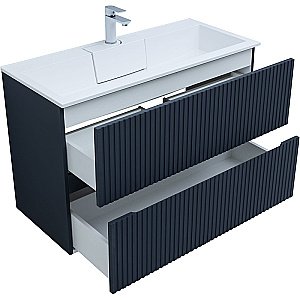 Тумба с раковиной Aquanet Джейн 100 313304 маренго для ванной в интернет-магазине Sanbest