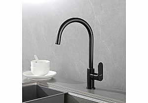 Смеситель для кухни Aquatek Альфа AQ1982MB черный матовый купить в интернет-магазине сантехники Sanbest