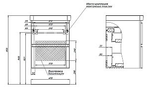 Тумба с раковиной Aquanet Эмбер 330463 50 белый матовый для ванной в интернет-магазине Sanbest