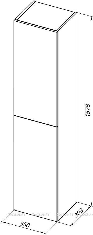 Пенал Aquanet Алвита New 277558 35 белый матовый для ванной в интернет-магазине сантехники Sanbest