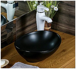 Раковина Jorno Melana 40,5 MLN-7138MB черная матовая купить в интернет-магазине Sanbest