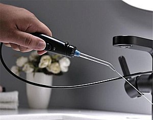 Смеситель для раковины с ирригатором Bronze de Luxe Optimal 10188B черный купить в интернет-магазине сантехники Sanbest