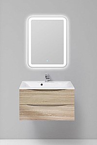 Тумба с раковиной Belbagno MARINO 80 2C-SO/BB800/450-LV-MR-AST Rovere Bianco для ванной в интернет-магазине Sanbest