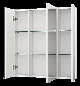 Зеркальный шкаф Misty Аура 75 Э-Аур02075-01 белый купить в интернет-магазине сантехники Sanbest