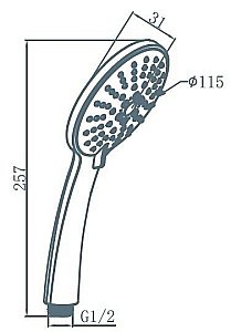 Душевая лейка AM.PM Spirit F0270064 купить в интернет-магазине сантехники Sanbest