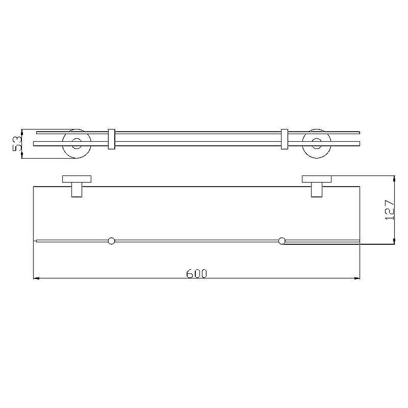 Полка стеклянная Rav-Slezak Colorado COA0900/60Z золото купить в интернет-магазине сантехники Sanbest