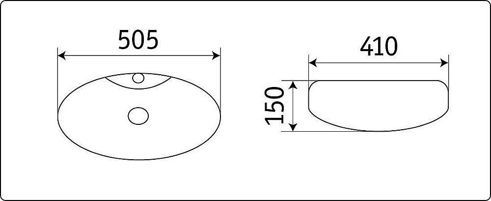 Раковина накладная Ceramalux N 50,5 78197 белая купить в интернет-магазине Sanbest