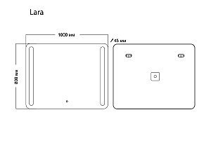 Зеркало GROSSMAN Lara 1310080 100x80 в ванную от интернет-магазине сантехники Sanbest