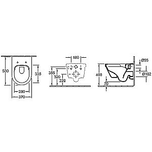 Унитаз подвесной Villeroy&Boch Architectura 4694R001 альпийский белый, безободковый купить в интернет-магазине Sanbest