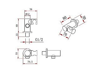 Душевая система Berges VENTAS 73007 хром купить в интернет-магазине сантехники Sanbest