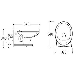 Подвесной унитаз Boheme Puro 954 белый купить в интернет-магазине Sanbest